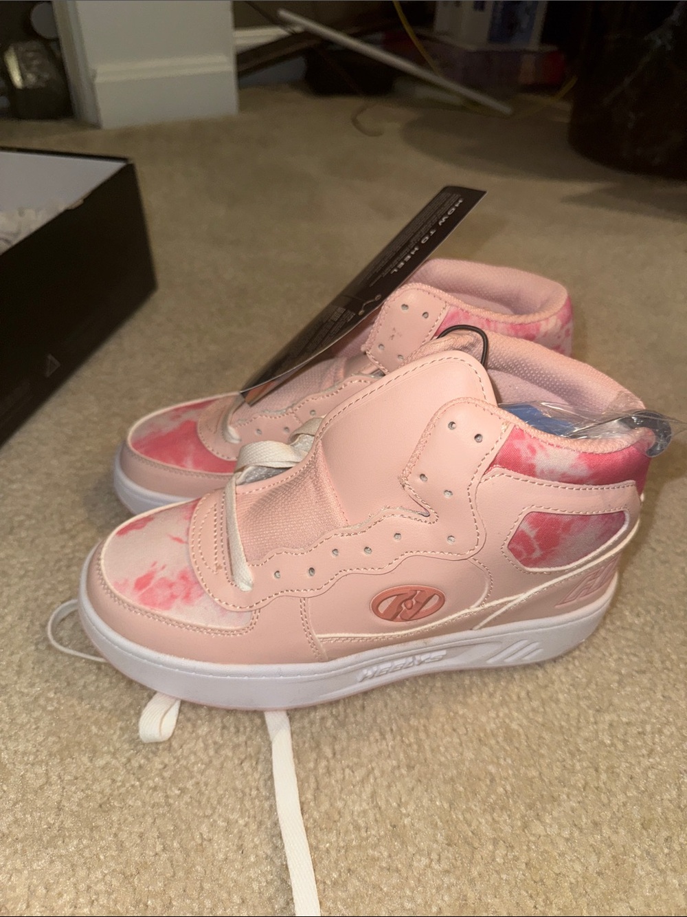 Heelys Kids Pink High-Top Tie-Dye Sneakers